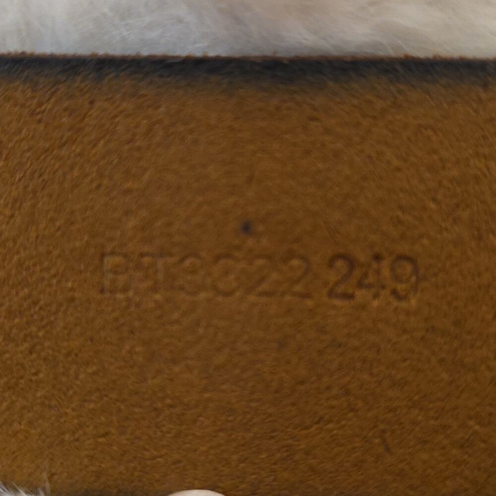 Vintage Fossil Y2k Belt Brown Leather Metallic Accents Studding Womens M - Picture 11 of 14